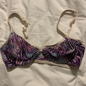 Zebra/floral pattern Bralette